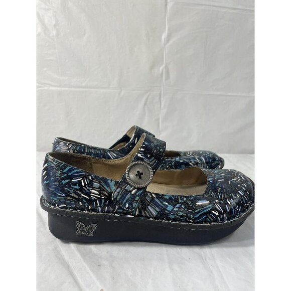 Alegria Paloma Blue Collage Clogs size 7 - Picture 9 of 15